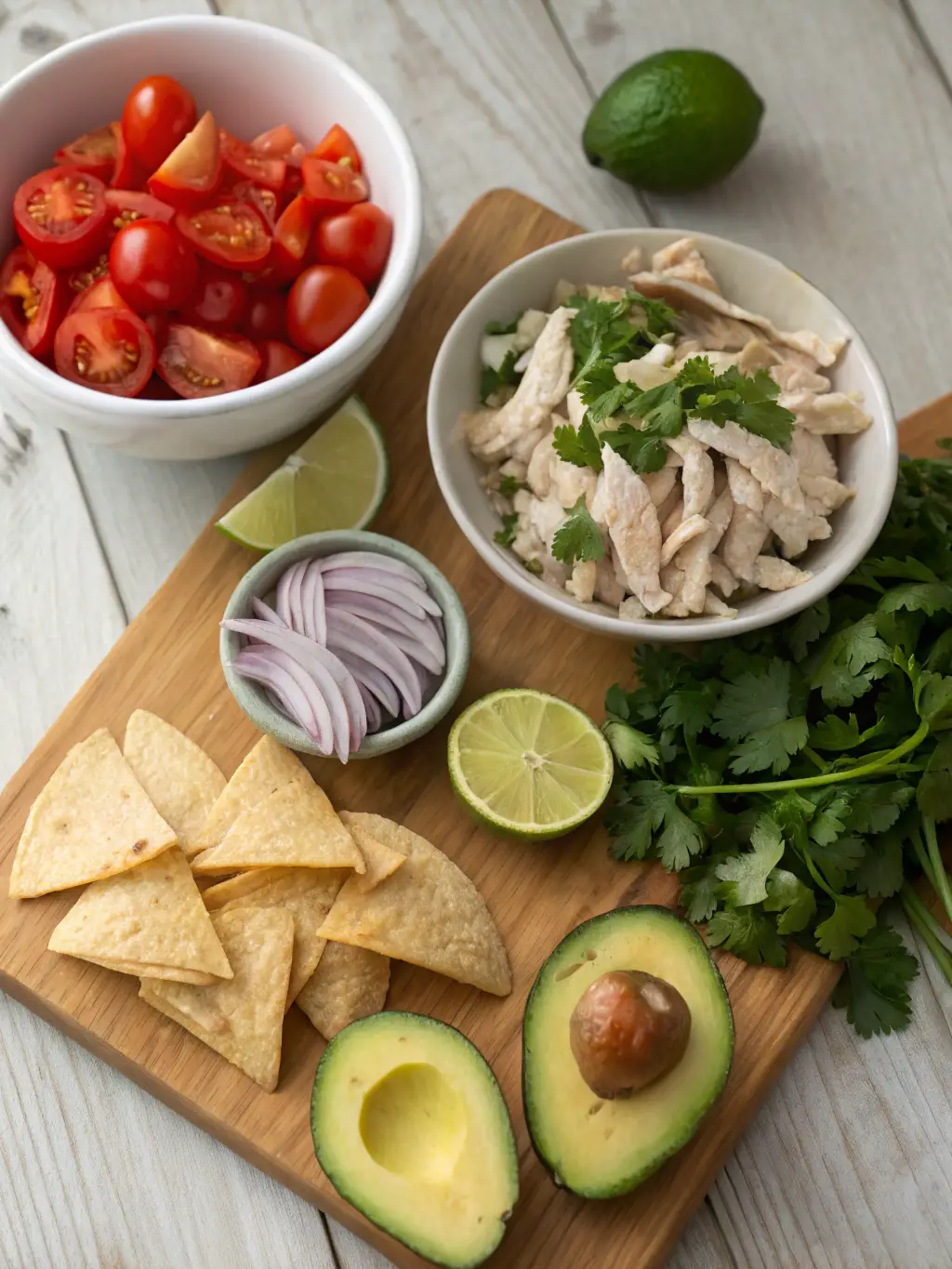 Ingredientes para Sopa Azteca