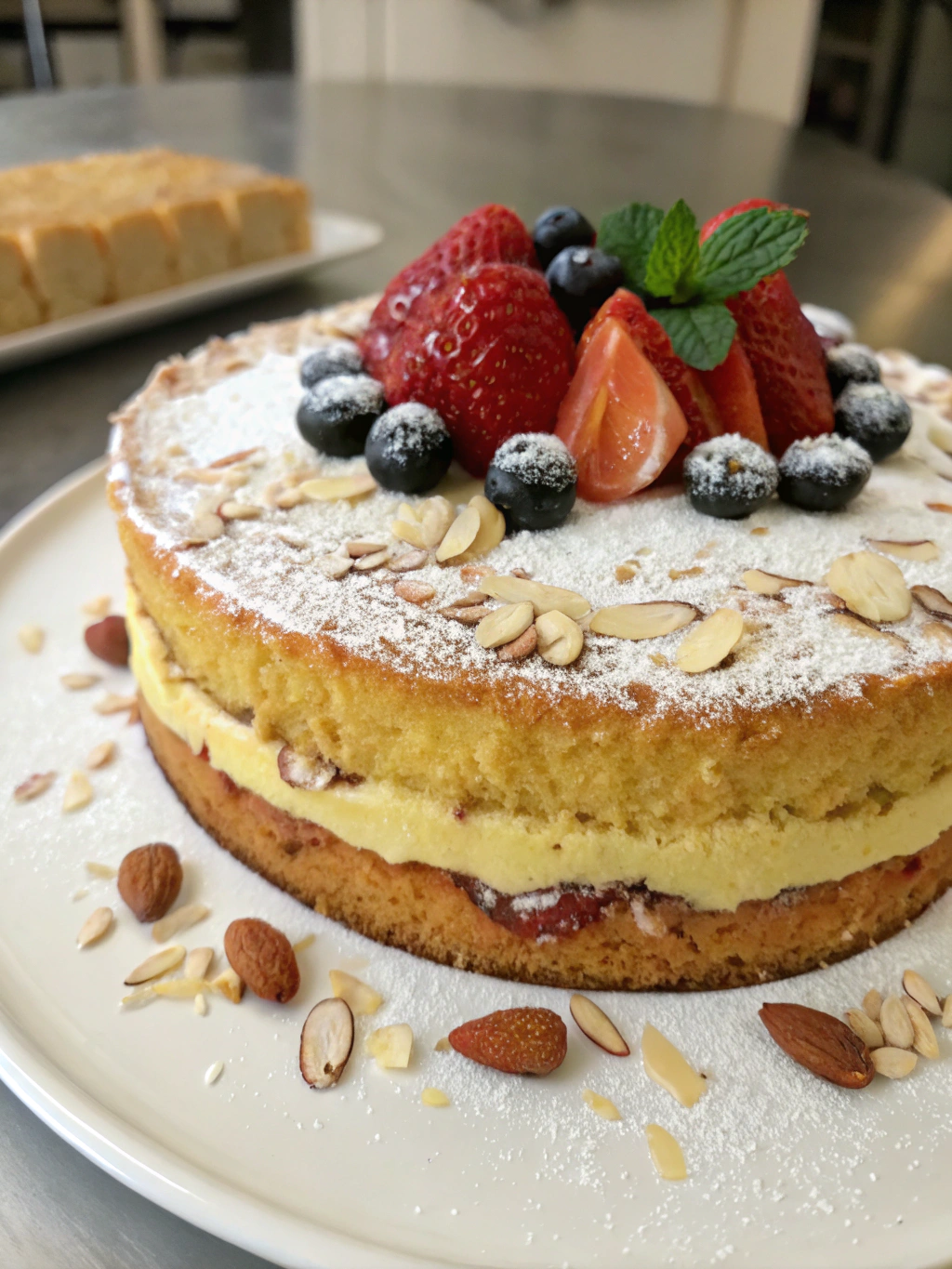 Torta de Almendras con Limón y Café