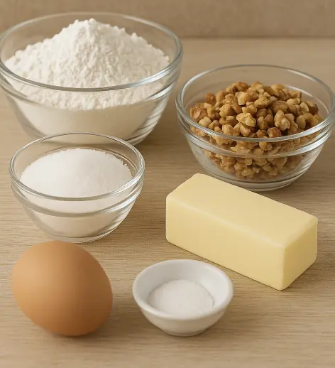 Galletas de Nuez o Almendra Ingredientes