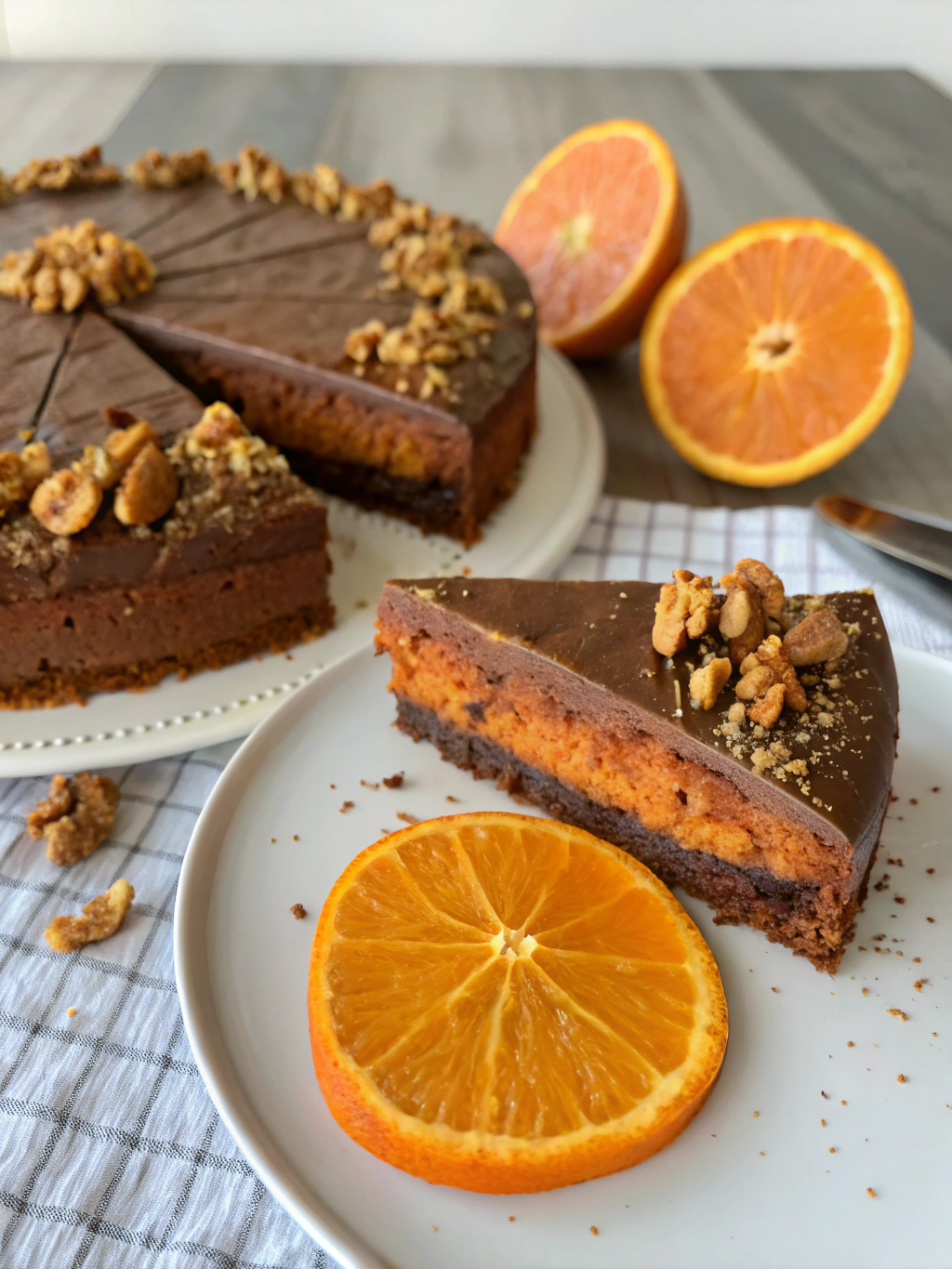 Tarta de Zanahoria, Naranja y Cacao (Sin Harina ni Azúcar)