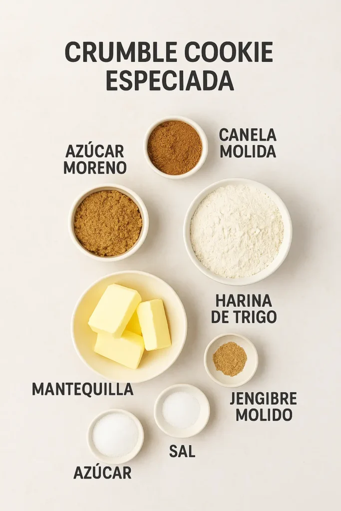 Crumble cookie especiada Ingredients