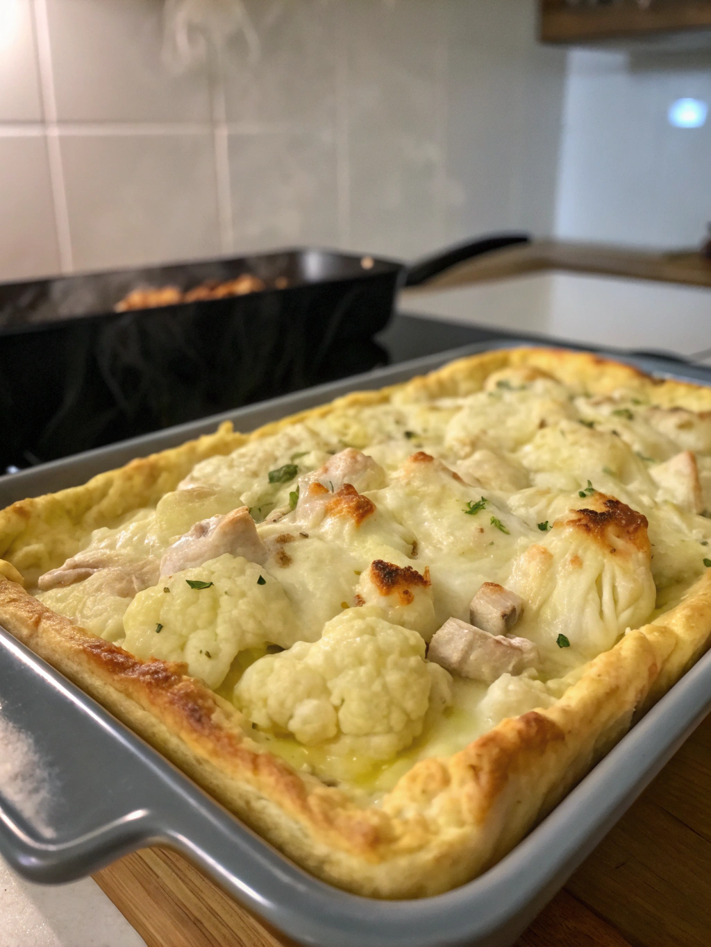 Pastel de Coliflor y Pollo