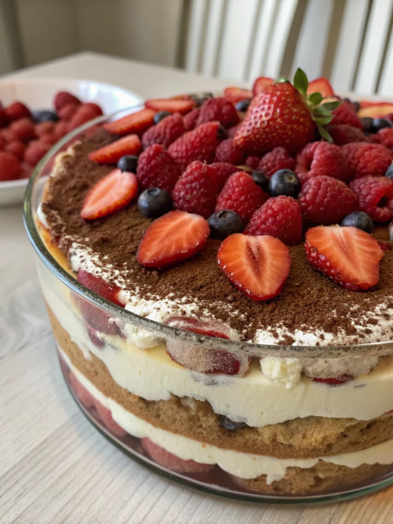 Tiramisú de Frutas Rojas