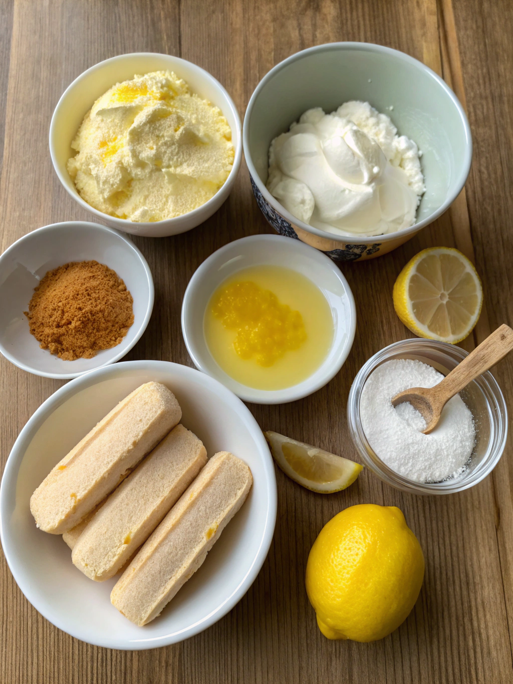 Ingredientes para Tiramisú de Limón